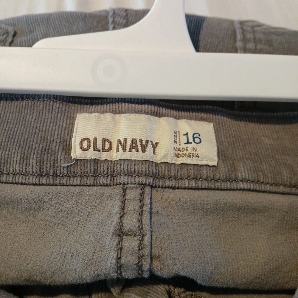 Old Navy Girls Size 16 Gray Corduroy Pants 36